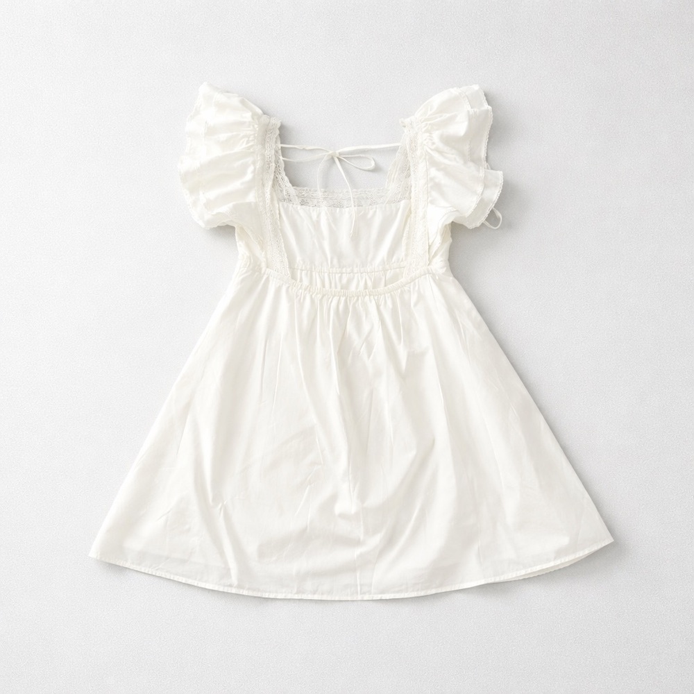 Sunday Best Cream Ruffle Mini Dress - Picture 3 of 16